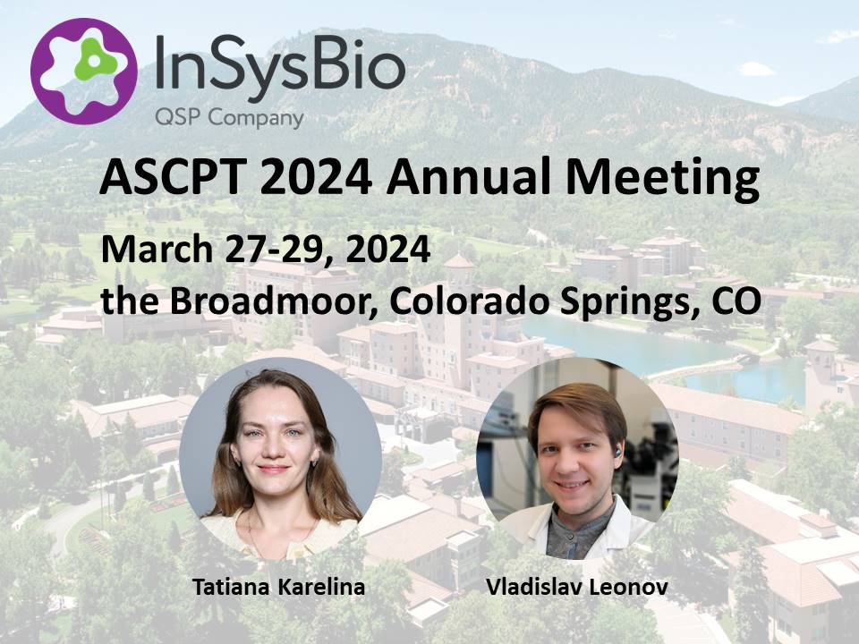 InSysBio to present posters at ASCPT 2024 Annual Meeting